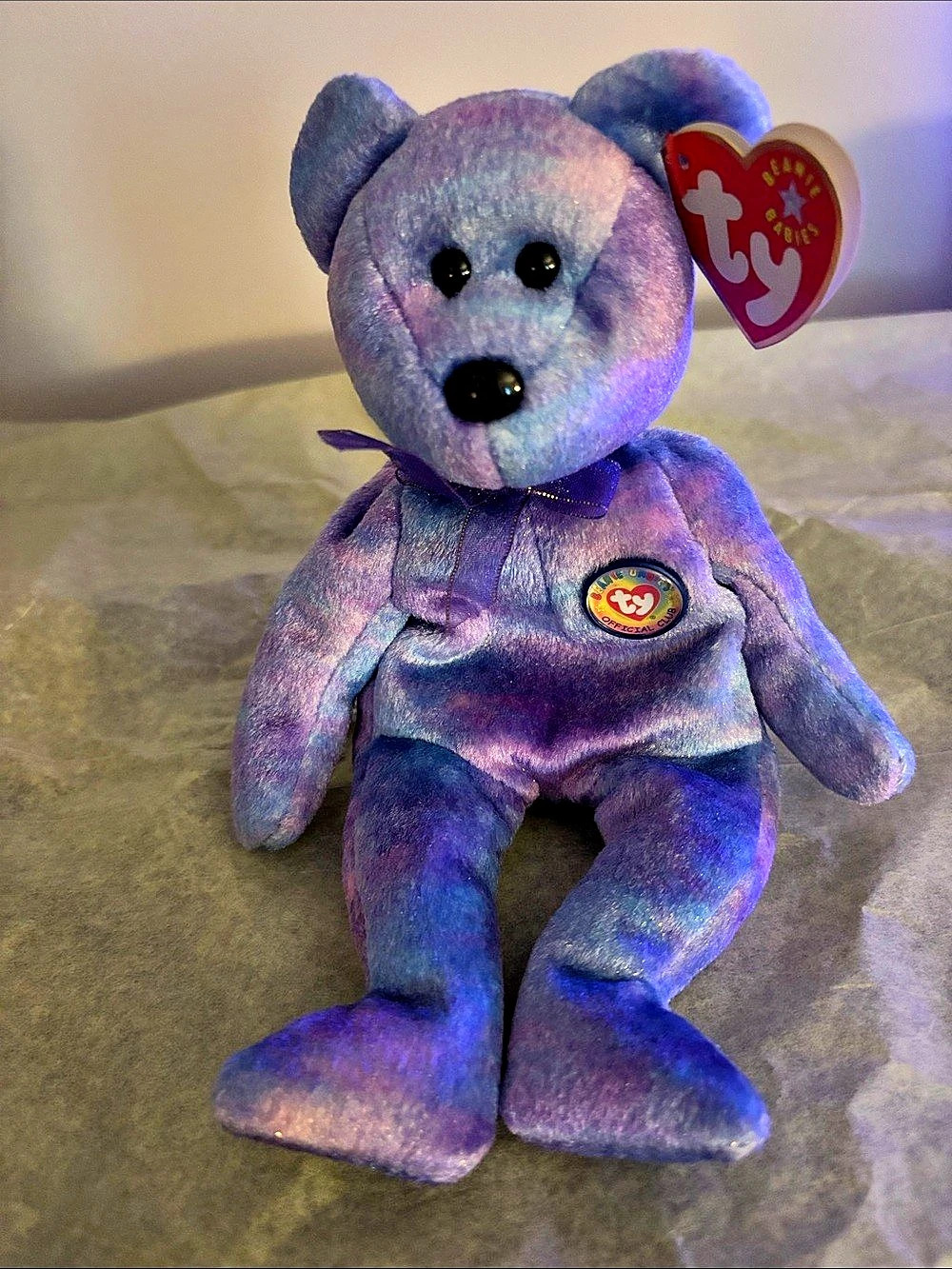 Ty Clubby IV Purple Bear Plush